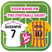 Your name on the football shirt