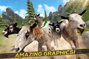 動物 山羊 跑 🐐 滑稽 農場 模擬器 高速 種族 競賽 截图 1