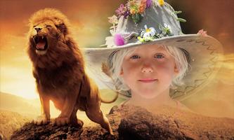 Lion Photo Frame poster