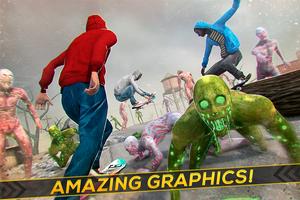 Skateboard Pro Zombie Run 3D ảnh chụp màn hình 1