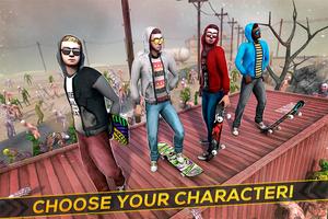 Skateboard Pro Zombie Run 3D اسکرین شاٹ 2