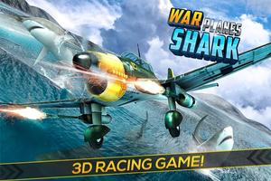 Flugzeug-Krieg - Hai-Attacke Plakat