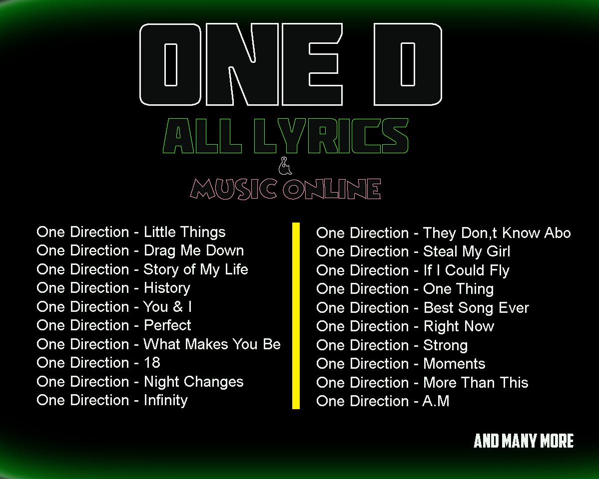 One Direction Harry Lyrics Для Андроид - Скачать APK