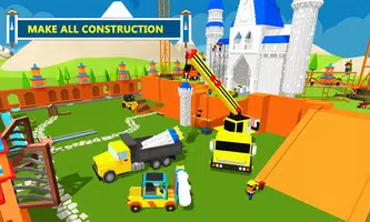 Construcción de castillo Juego de construcción Grú captura de pantalla 4