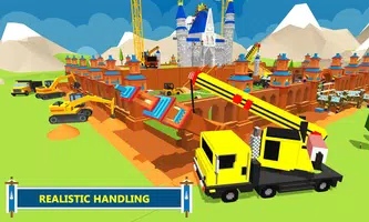 Construcción de castillo Juego de construcción Grú captura de pantalla 5