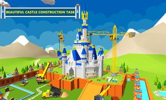 Castle Construction Building Game Crane and Loader plakat