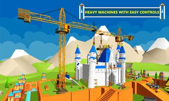 Castle Construction Building Game Crane and Loader screenshot 1