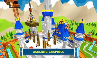 Castle Construction Building Game Crane and Loader capture d'écran 2