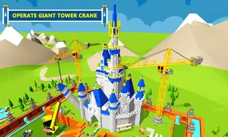 Construcción de castillo Juego de construcción Grú captura de pantalla 3