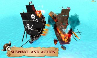 piraat schip vaartuig: bouw bouwen strijd spel screenshot 2