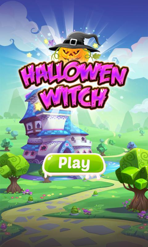 halloween witch match 3 games poster