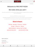 3 Schermata Fire Spot Pizza Ordering