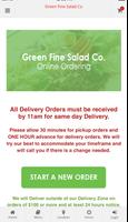 Green Fine Salad App Ordering Affiche