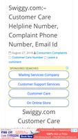 Toll Free Customer Care Number and Complaints Affiche