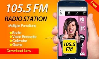 105.5 Radio Station Online Free Radio 105.5 FM Affiche