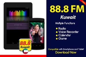 88.8 FM Kuwait FM Radio Kuwait Plakat