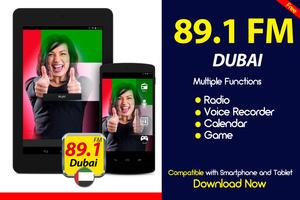 89.1 FM Radio Dubai Online Free Radio Cartaz