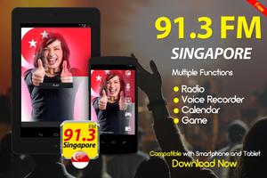 91.3 FM Radio Singapore Online Free Radio capture d'écran 1