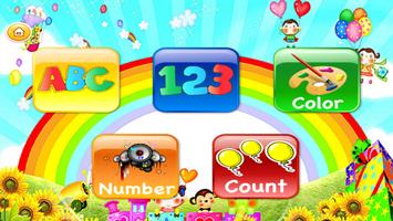 Preschool Learning Game : ABC, 123, Colors Affiche