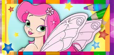 Fairy coloring book pages