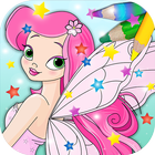 Fairy coloring book pages ไอคอน