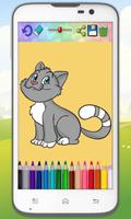 Coloring cats and kittens poster