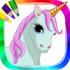 Unicorns and ponies to paint icon