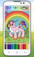 Unicorns and ponies to paint poster