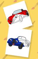Cars coloring pages for kids Affiche