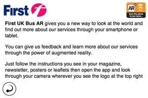 First UK Bus Augmented Reality Poster