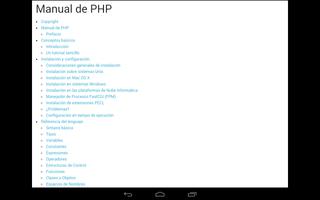 Manual PHP offline en español captura de pantalla 1