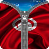 Tunisia Flag Zipper Lock Affiche