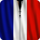France Flag Zipper Screenlock ikona