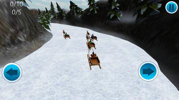 Santa Xmas Sleigh Racing 3D captura de pantalla 1