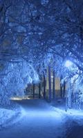 Schnee Nacht Stadt Live HD Wallpaper Theme Screenshot 1