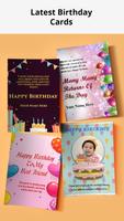Happy Birthday Greetings Card Maker Affiche