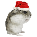 ”Christmas Hamster Sticker
