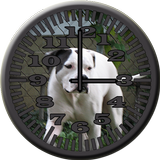 Dog 8 Bulldog Analog Clock icône