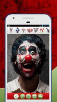 برنامه‌نما Scary Clown Face Photo Editor عکس از صفحه