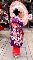 Japan Women Kimono Dress Photo Frames पोस्टर