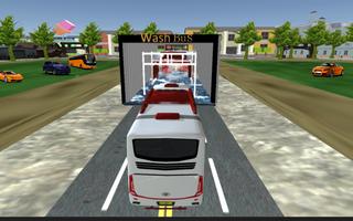 Bus Wash Tuning: Gas Station Parking Bus Simulator Affiche