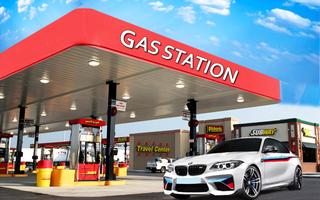 Gas Station Parking Simulator 3D Affiche