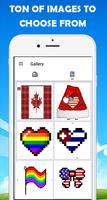 Pixel-Art Flags: Color By Number Coloring game captura de pantalla 1