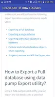 Oracle DBA Tutorials Ekran Görüntüsü 5