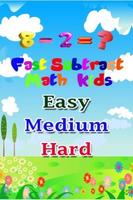 Fast Subtract Math Answer poster