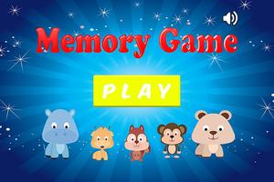 Animal Memory Game For Kids Affiche