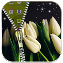 Tulip theme Zipper lock screen aplikacja