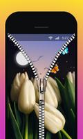 Tulip theme Zipper lock screen screenshot 1