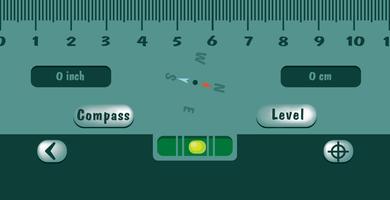 Bubble Level Ruler Compass 3in syot layar 1