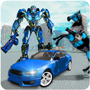 US Police Car Robot War Wild Horse Robot Transform APK